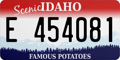 ID license plate E454081