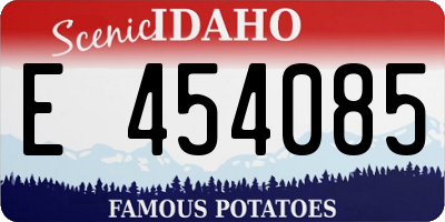 ID license plate E454085