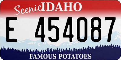 ID license plate E454087