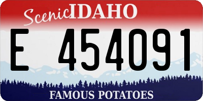 ID license plate E454091