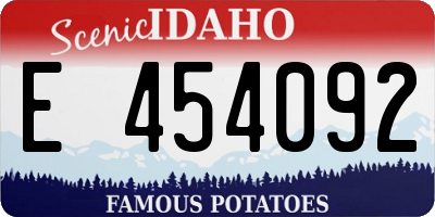 ID license plate E454092
