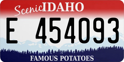 ID license plate E454093