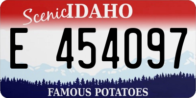 ID license plate E454097