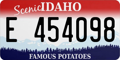 ID license plate E454098