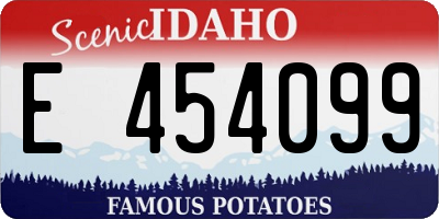 ID license plate E454099