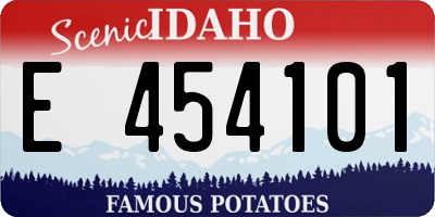 ID license plate E454101
