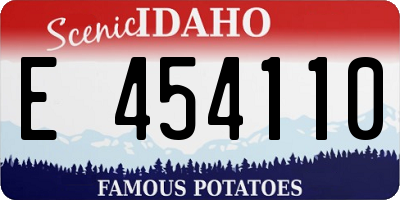 ID license plate E454110