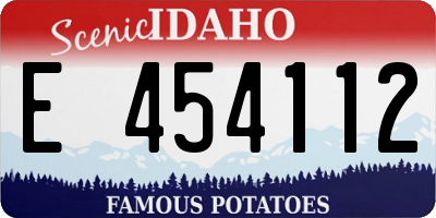 ID license plate E454112