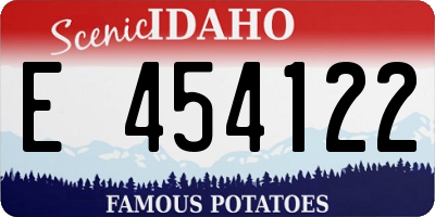 ID license plate E454122