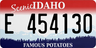 ID license plate E454130
