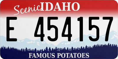 ID license plate E454157