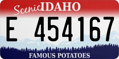 ID license plate E454167
