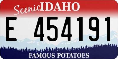 ID license plate E454191