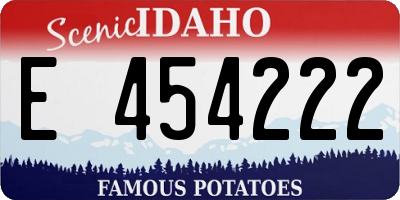 ID license plate E454222