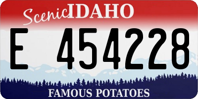 ID license plate E454228
