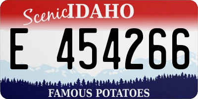 ID license plate E454266