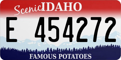 ID license plate E454272