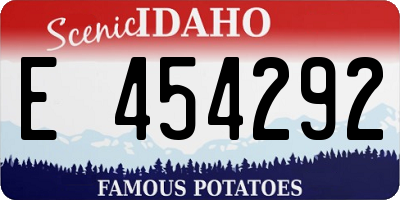 ID license plate E454292