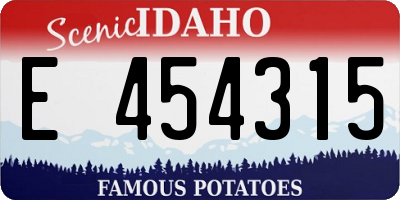 ID license plate E454315