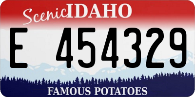 ID license plate E454329