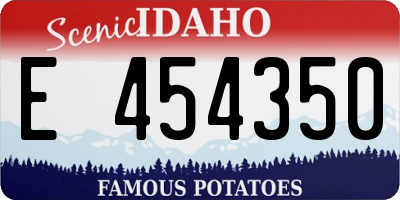 ID license plate E454350