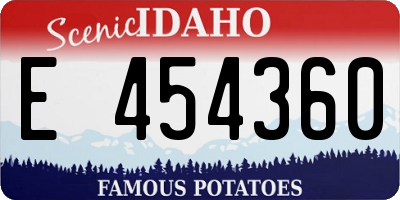 ID license plate E454360