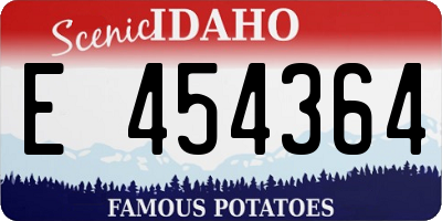 ID license plate E454364
