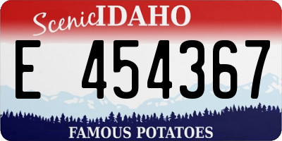 ID license plate E454367