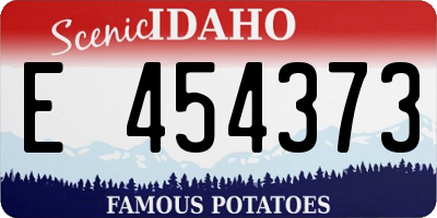 ID license plate E454373