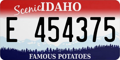 ID license plate E454375