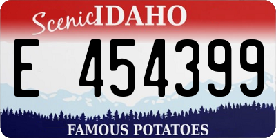 ID license plate E454399