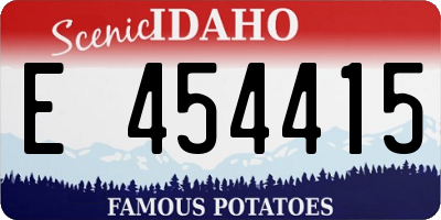 ID license plate E454415