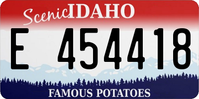 ID license plate E454418