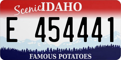 ID license plate E454441