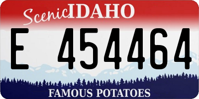 ID license plate E454464