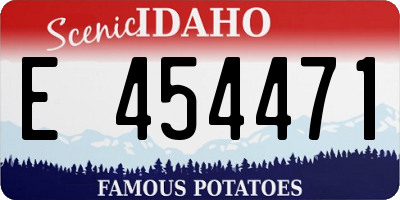 ID license plate E454471