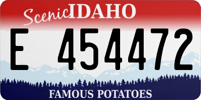 ID license plate E454472