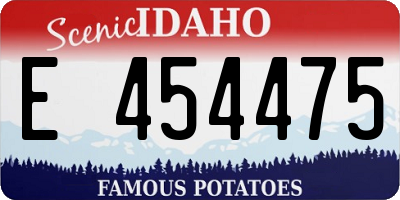ID license plate E454475