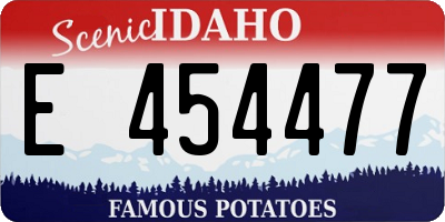 ID license plate E454477