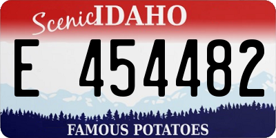 ID license plate E454482