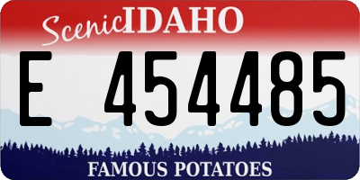 ID license plate E454485