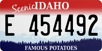 ID license plate E454492