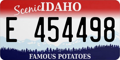 ID license plate E454498