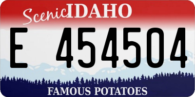 ID license plate E454504