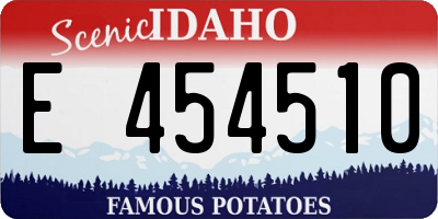 ID license plate E454510