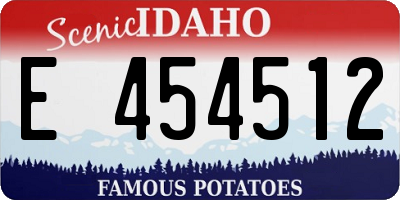 ID license plate E454512