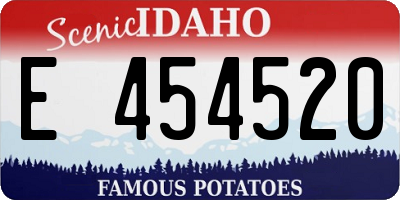 ID license plate E454520