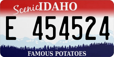 ID license plate E454524