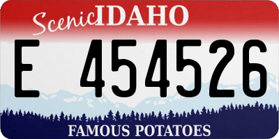 ID license plate E454526