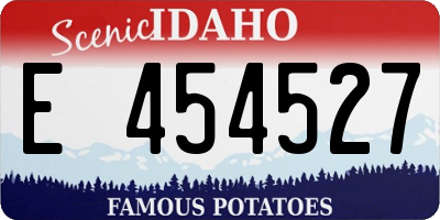 ID license plate E454527